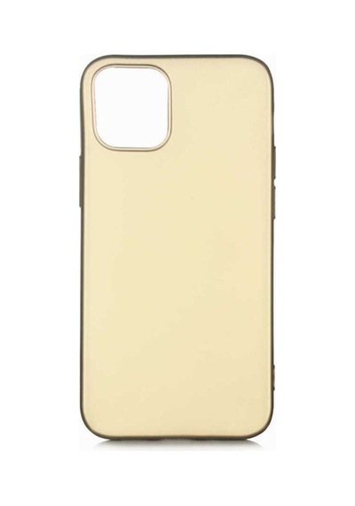 Apple Uyumlu iPhone 12 Kılıf Zore Premier Silikon Kapak Gold