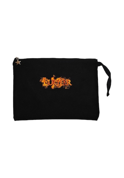 Lucifer Fire Siyah Clutch Astarlı Cüzdan / El Çantası Siyah