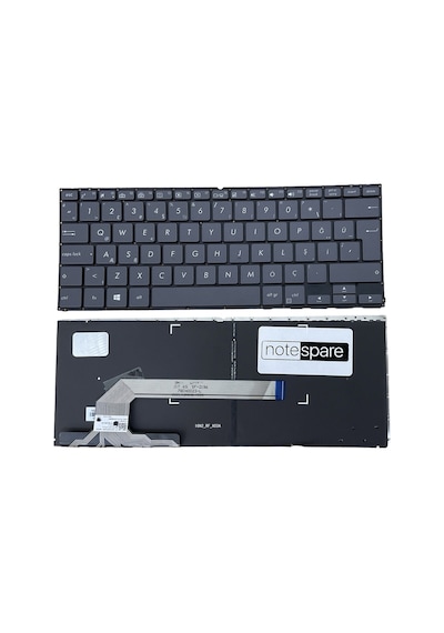Asus İle Uyumlu Zenbook 90nb0en2-r30241 Notebook Klavye Işıklı Siyah Tr