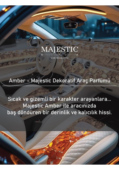 Majestic Oto Kokusu Amber 7 Ml - Dekoratif Araç Parfümü
