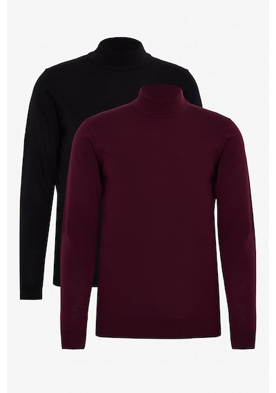AC&Co / Altınyıldız Classics Erkek Bordo Sıyah 2'li Paket Standart Fit Normal Kesim Yarım Balıkçı Yaka Basic Triko Kazak Bordo Sıyah AC&Co / Altınyıldız Classics Erkek Bordo Sıyah 2'li Paket Standart Fit Normal Kesim Yarım Balıkçı Yaka Basic Triko Kazak Bordo Sıyah
