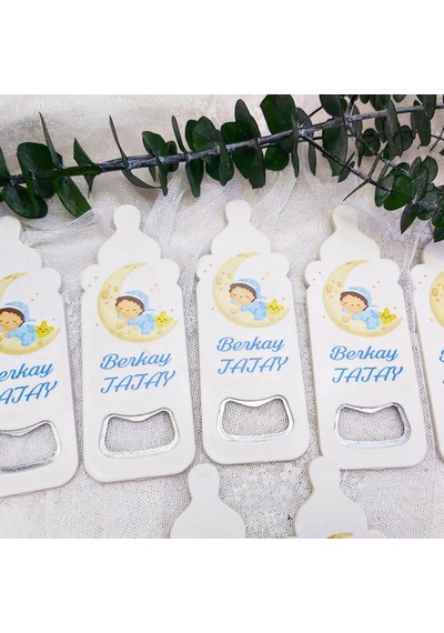 Ayda Uyuyan Baskılı Biberon Açacak Magnet 4,5x10,5 Cm Uv 30 Adet