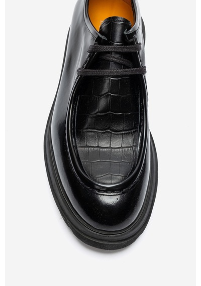 Dericlub Erkek Kalın Taban Klasik Loafer Gerçek Deri Fr 54081 Siyah Açma