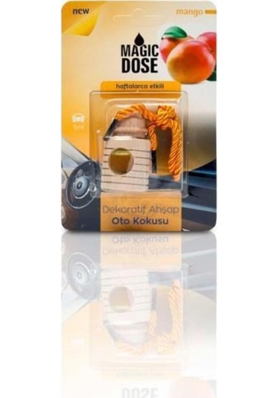 Autokit Magic Dose Dekoratif Kokulu Ahşap Ayna Süsü Mango Acı Badem