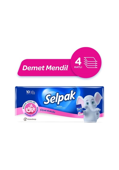 Selpak Çiçek Kokulu Mendil 100'lü 10 10