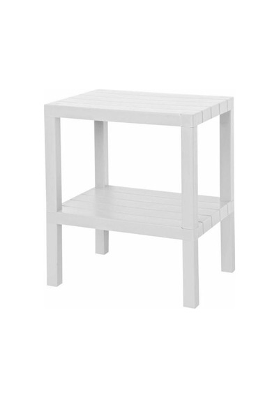 Mithra Life 2 Katlı Plastik Beyaz Banyo Mutfak Rafı Mıt1054 Beyaz