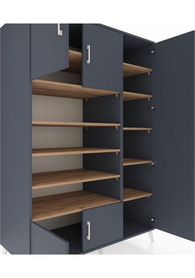 Kronos Dolap 11 Raflı 5 Kapaklı 132x59x195 Antrasit-antrasit/çam Antrasıt/atlas Çam - Antrasıt Kronos Dolap 11 Raflı 5 Kapaklı 132x59x195 Antrasit-antrasit/çam Antrasıt/atlas Çam - Antrasıt