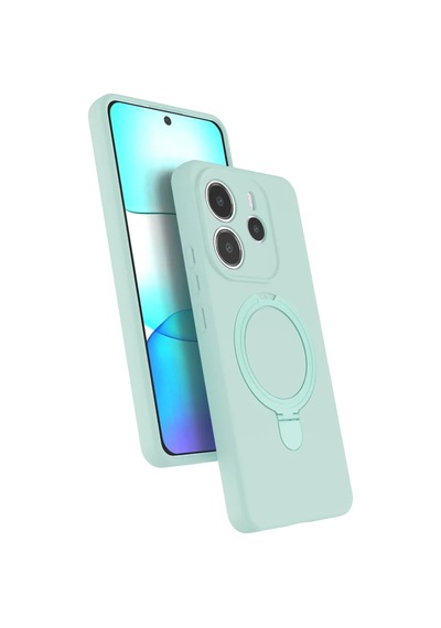 Xiaomi Redmi Note 14 4g Regal Magsafe Standlı Kapak - Su Yeşili 0.2M-Çok Renkli