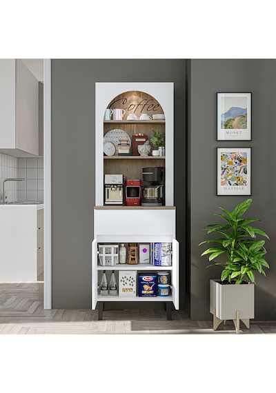 60 Cm Ledli Kahve Köşesi, Çok Amaçlı Dolap,2 Kapaklı 1 Çekmeceli Kiler Dolabı,mutfak Dolabı Atlantik Çam - Beyaz 60 Cm Ledli Kahve Köşesi, Çok Amaçlı Dolap,2 Kapaklı 1 Çekmeceli Kiler Dolabı,mutfak Dolabı Atlantik Çam - Beyaz