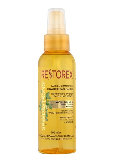 Restorex Speed &amp Strong Argan Yağlı Saç Bakım Yağı Isı Koruyucu, Onarıcı Etki, Parlaklık Ve Yumuşakl