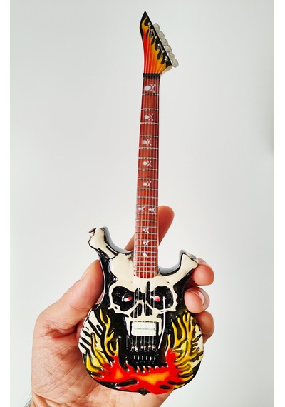 El Yapımı 1/4 Ölçek Minyatür Elektro Gitar Esp George Lynch