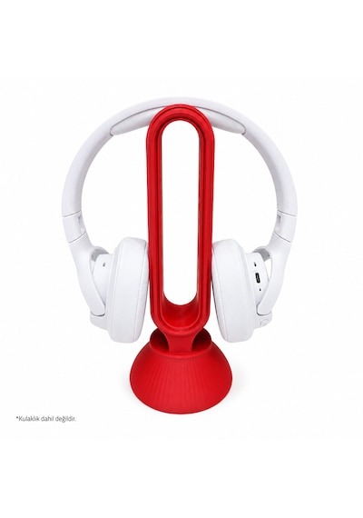 24 Cm Kırmızı 3d Baskı Kulaklık Standı Masaüstü Kulaklık Askılığı Ve Organizer