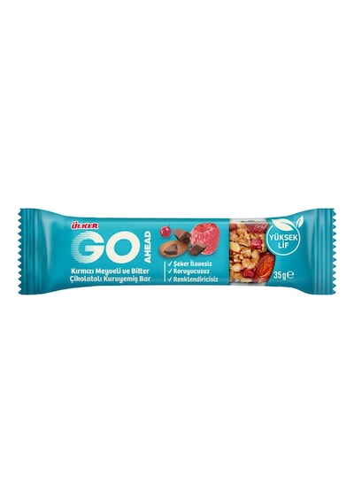 Ülker Go Ahead Kuruyemiş Bar 35 G Kırmızı Meyveli Sağlıklı Atıştırmalık 3'li Ekonomik Paket - 3 Tarı
