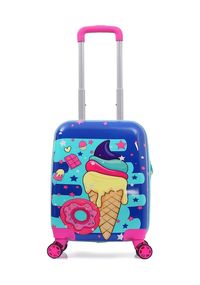 Gedox Kids Mor Pembe Dondurma Donut Desenli Kız Çocuk Valizi 151.01 Mor Pembe Dondurma Donut