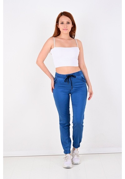 Black Steel Jogger,Bel Ve Paça Lastikli Bayan Pantolon-Byn-1000 (543997457) Açık Mavi