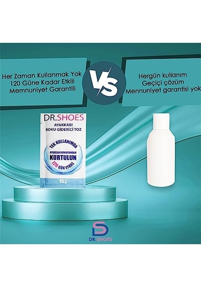 Dr.shoes 3 Adet Ayak Koku Giderici - Ayakkabı Koku Giderici Toz 120 Gün Etkili - Dr.shoes İle Ayak Kokusuna Elveda Deyin