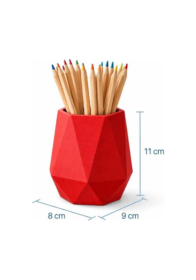 Modern Geometrik Kalemlik - Dekoratif Masa Üstü Düzenleyici Ofis Ve Okul Düzenleyici Organizer