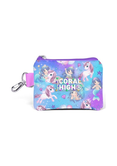 Coral High Kids Mor Pembe Unicorn Deniz Kızı Desenli Bozuk Para Çantası 21916