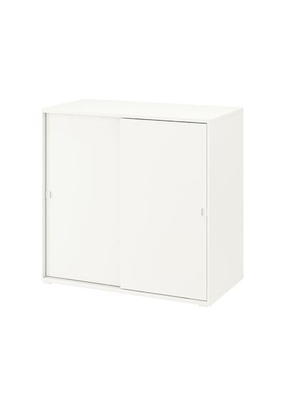 Vıhals Beyaz Renk Sürgü Kapaklı Dolap 95x47x90 Cm