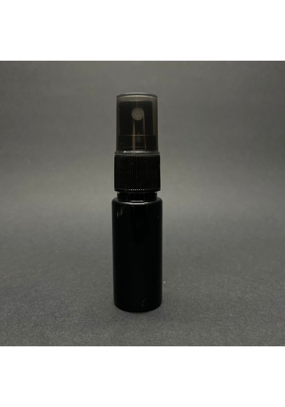 Silindir Pet Şişe Spreyli Siyah 15 ML