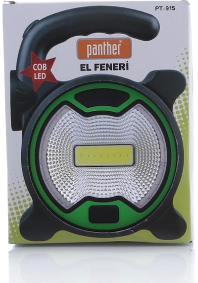 Panther Pt-915 1W Cob Led El Feneri  Pilli Siyah
