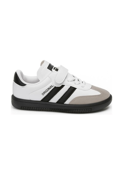 Günlük Unisex Çocuk Sneaker Bağcıklı Hafif Esnek Kaymaz Taban Ayakkabı 105 Beyaz Siyah