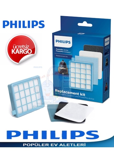Phılıps Uyumlu Fc 8478/91 Powerpro Compact Hepa Filtre Seti (409343117)