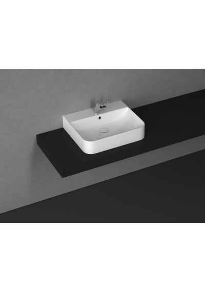 Isvea Sott'Aqua 61 CM Lavabo 605 x 464 - Batarya Delikli