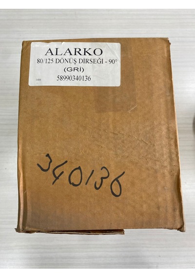 Yoğuşmalı Kombi Baca 80/125 Dirsek 90 Gri Renkli