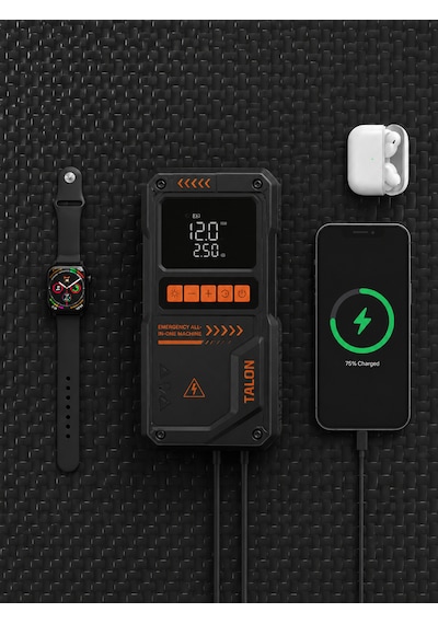 Araç Akü Takviye Cihazı 4in1 Powerbank/hava Kompresörü/fener Işık 10.000 Mah 150psı