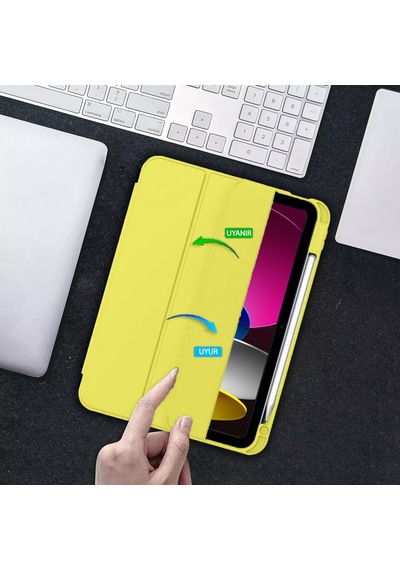 Apple Uyumlu iPad  11.nesil 11 İnç 2025 Kılıf Premium Kalem Bölmeli Uyku Modlu Kapaklı Smart Case Kapaklı Kılıf