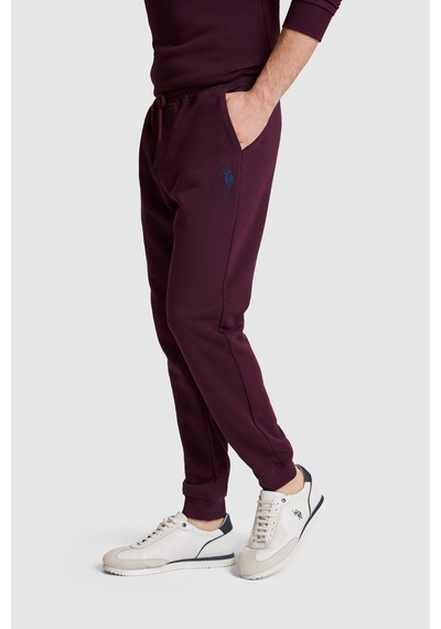 U.S. Polo Assn. Erkek Bordo Slim Fit Paçası Lastikli Eşofman Altı 50329410-vr180 Dark Plum