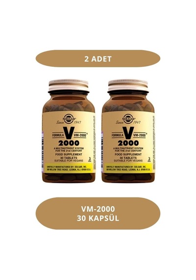 Solgar Vm 2000 30 Tablet Multivitamin 2 Adet 2'li