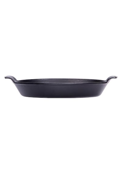 Sürel 16 14,5 Cm Oval Düz Tabak Sahan Mat Siyah Düz