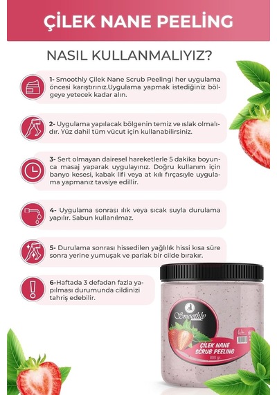 Tr Çilek & Nane Aromalı Canlandırıcı & Yumuşatıcı El Ayak Ve Vücut Bakım Peelingi 800gr