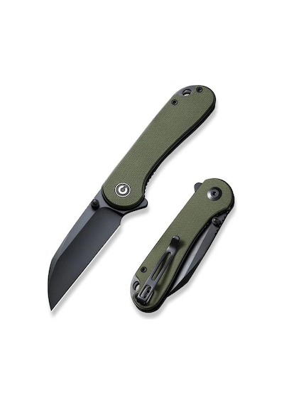 Civivi Elementum Flipper & Thumb Stud Knife Green G10 Handle Kamp Çakı Yeşil
