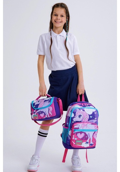 Coral High Kids Mor Pembe Unicorn Desenli Usb'li 3 Lü Okul Çanta Seti Set0123808