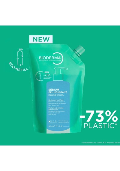 Lexroo Sebium Foaming Gel Karma Yağlı Ciltler Temizleme Jeli Yeniden Dolum Paketi 400ml