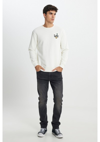 Lee Regular Fit Normal Kesim Bisiklet Yaka Ekru Sweatshirt L242503104 Ekru