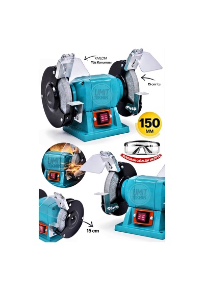 Profesyonel Taş Motoru Çark Motoru Bıçak Balta Bileme Zımpara Makinesi 150 Mm