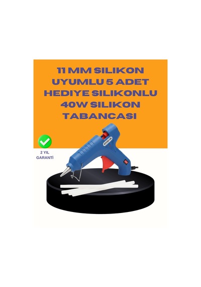 Mey İthalat 40w Sıcak Mum Silikon Tabancası 5 Silikon Hediyeli Hızlı Yapıştırma