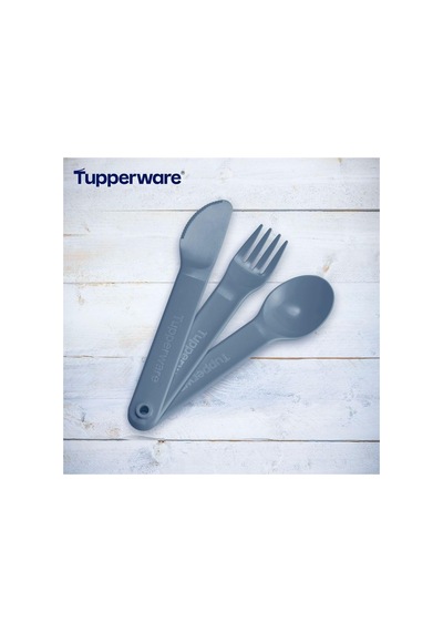 Tupperware Kaşık Bıçak Çatal Mavi Servis Seti Diğer