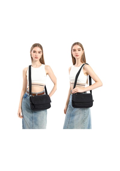 Krinkıl Kumaş Kadın Postacı Çantası Smart Bags 1148 Açık Gri