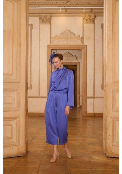 Senna Crıstalle Pants Saks Saks