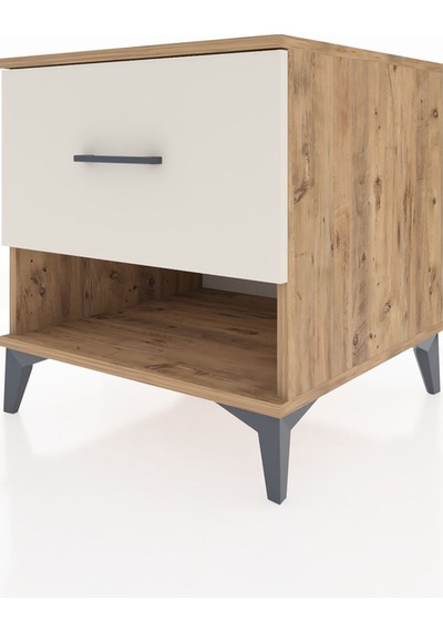 Kronos Komodin Tek Çekmeceli 60x59x64 Çam-aytaşı Çam