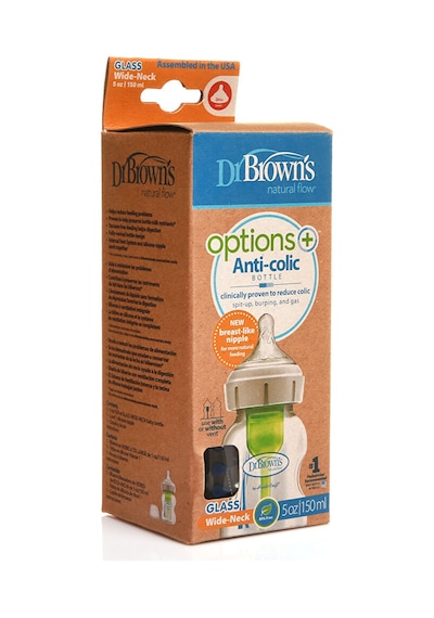 Db51730 Dr Browns Options+ Geniş Ağız Antikolik Cam Biberon 150 Ml 0+ Ay 4 Adet