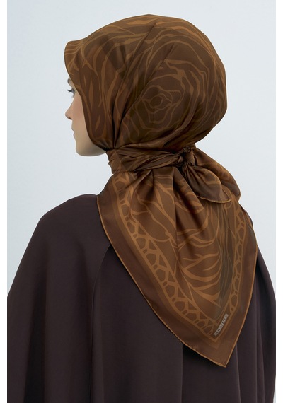 Armine Saf İpek Sura Eşarp-2026 İlkbahar-yaz- 95110d Kahve-taba