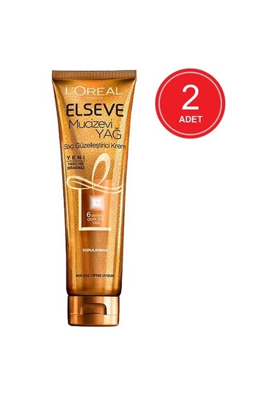 L'Oreal Paris Elseve Mucizevi Yağ Her Saç Tipine Uygun Saç Bakım Kremi 2 x 150 ML