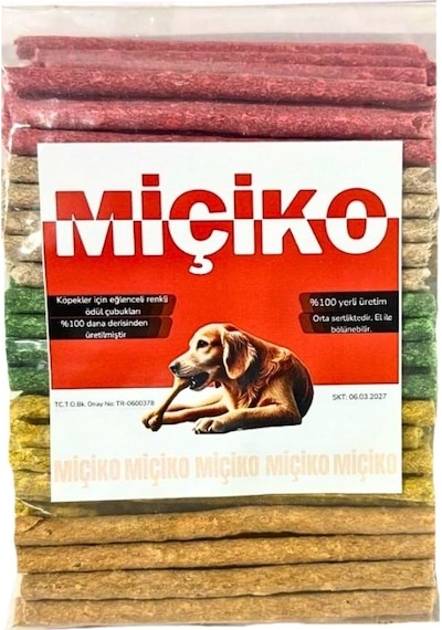 Munchy Renkli Çubuk Köpek Ödülü 14 Cm 100 Lü