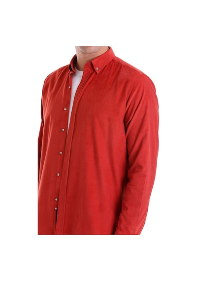 Hatemoğlu Kiremit Comfort Fit Düz 100% Pamuk Düğmeli Yaka Uzun Kollu Casual Kiremit Hatemoğlu Kiremit Comfort Fit Düz 100% Pamuk Düğmeli Yaka Uzun Kollu Casual Kiremit